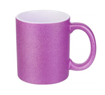 Mug Glitter Violet en céramique personnalisable