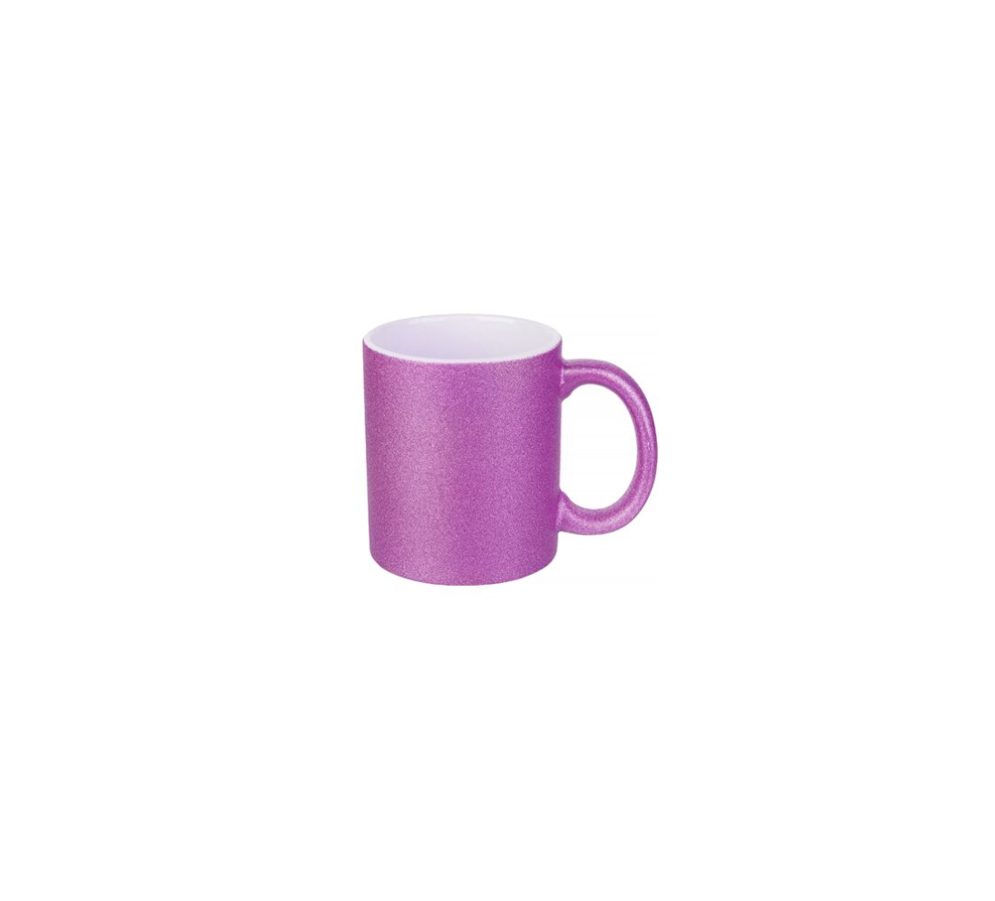 Mug Glitter Violet en céramique personnalisable