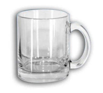 Mug en verre transparent persnnalisable