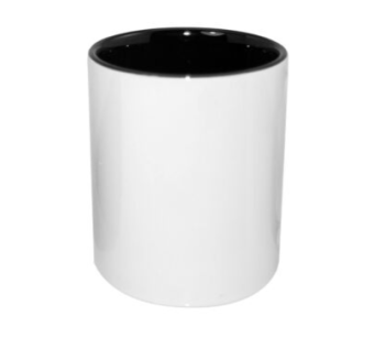Pot à crayon en céramique blanc et noir personnalisable
