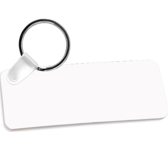 Porte-clé rectangulaire plastique personnalisable